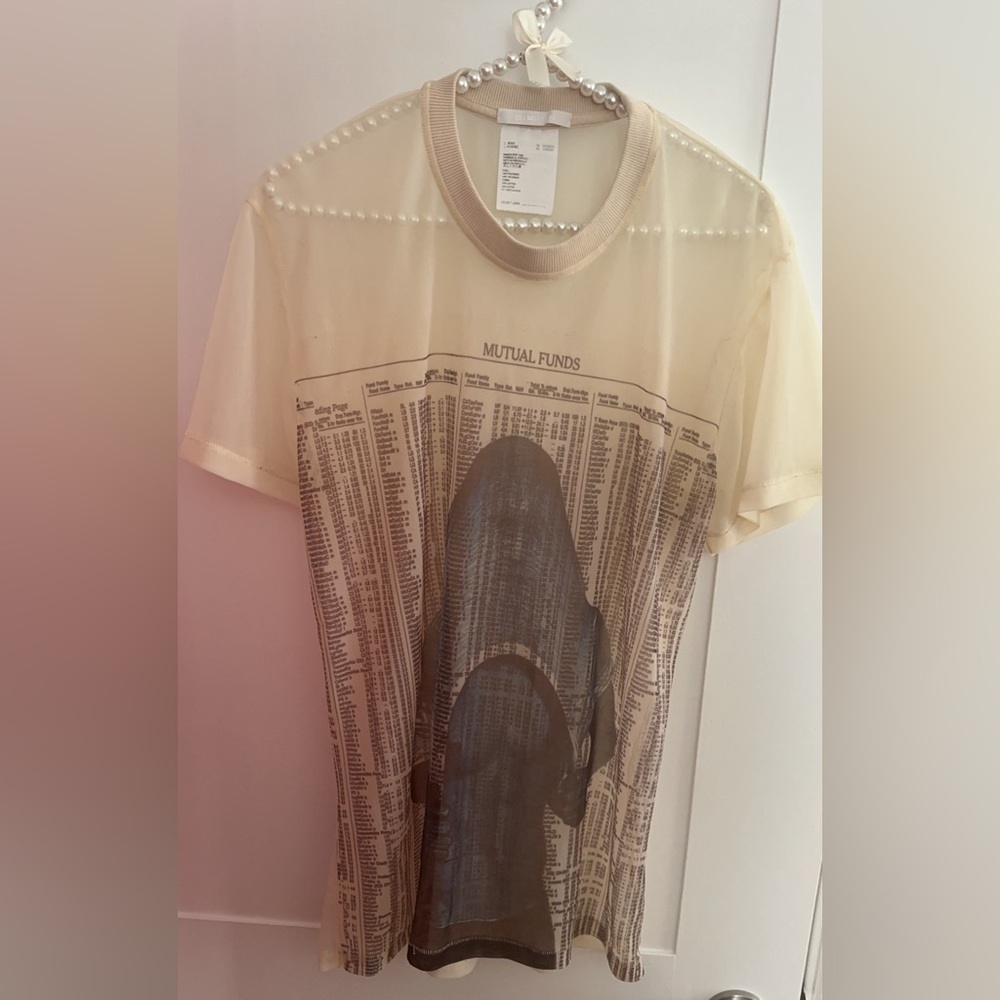 Helmut Lang Sheer Nude TShirt
